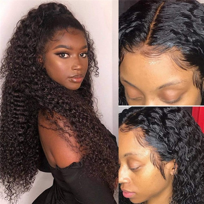 HD Lace Wigs 13x4 Curly Lace Front Wigs Human Hair Transparent Glueless Lace Wigs