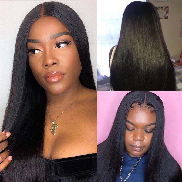 Straight 4x4 Lace Closure Human Hair Wigs