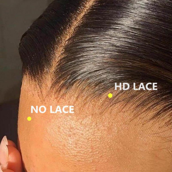 4x4 HD Lace Closure Wig Human Hair Body Wave Natural Black 150% Density