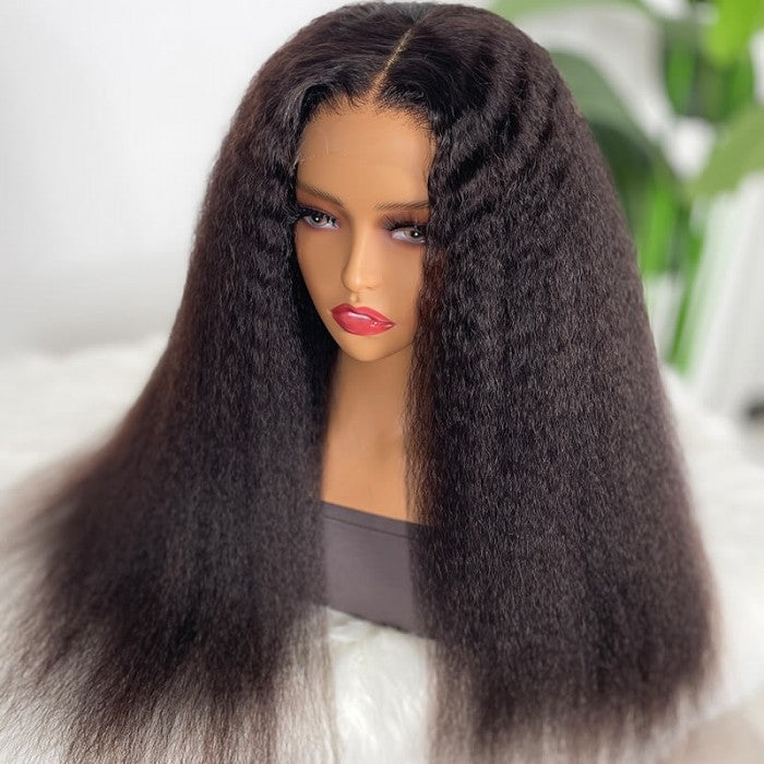 Super Fine HD Invisible Glueless Lace Wig Kinky Straight Hair