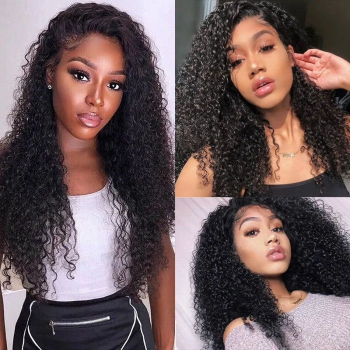 HD Lace Wigs 13x4 Curly Lace Front Wigs Human Hair Transparent Glueless Lace Wigs