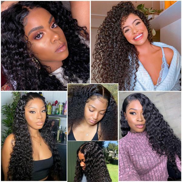 Deep Wave 13x4 Lace Front Human Hair Wigs