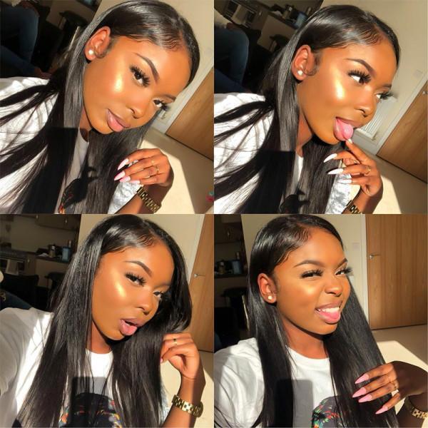 Straight 4x4 Lace Closure Human Hair Wigs